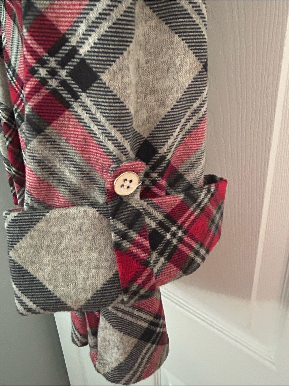 Kim Rogers 1X plaid top - Picture 3 of 4